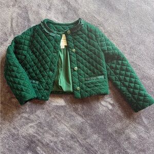 Janie and Jack Quilted Emerald Green Puffer Jacket